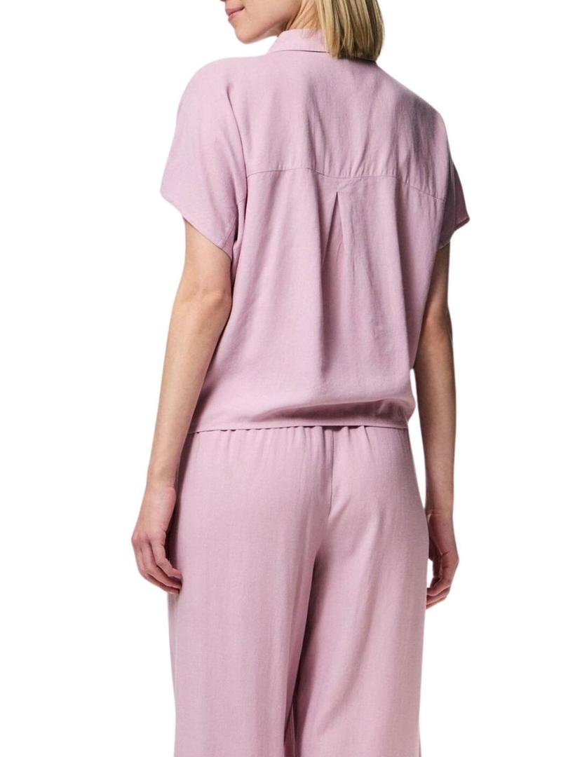 Camisa Pieces Pia rosa para mulher