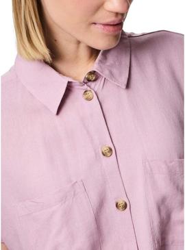 Camisa Pieces Pia rosa para mulher