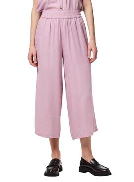 Calça Pieces Pia rosa para mulher.