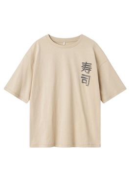 Camisa Name It Kane bege para menino