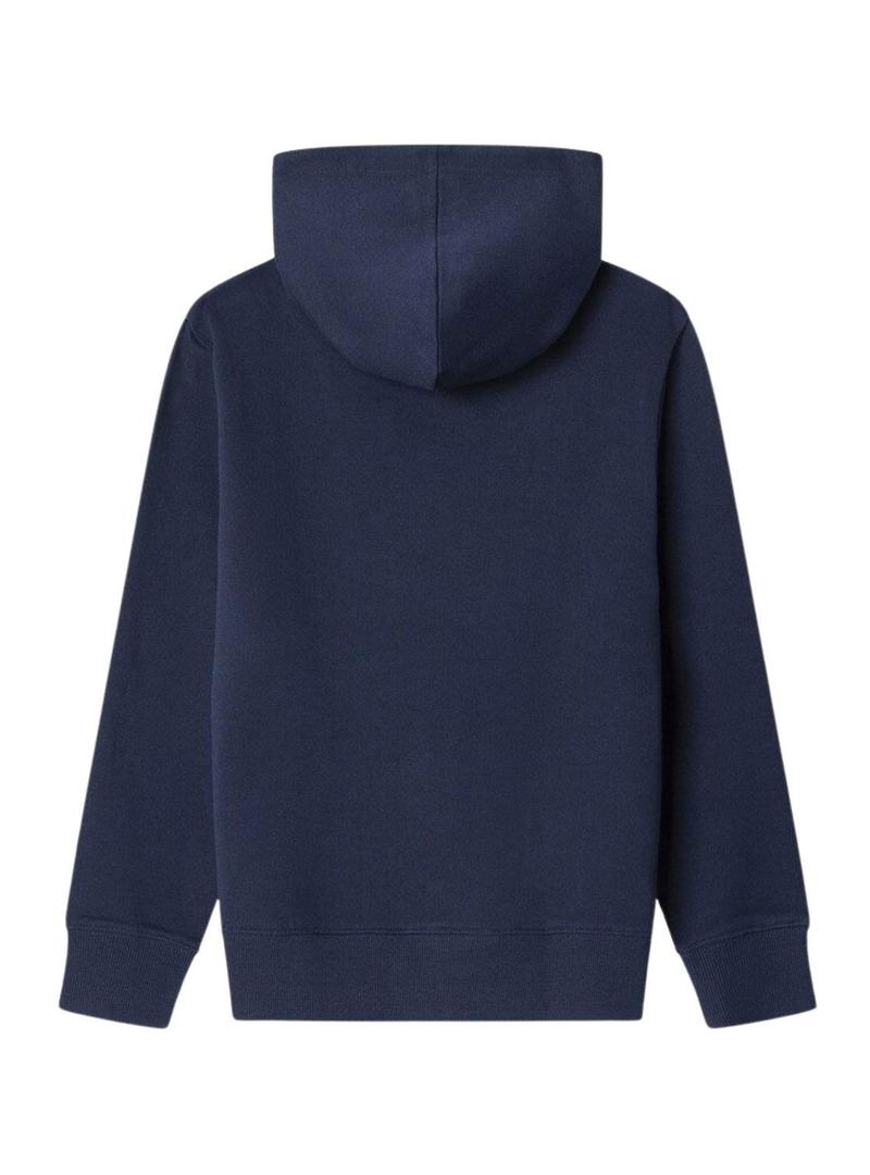 Moletom Pepe Jeans Art Hoodie azul para menino.