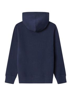 Moletom Pepe Jeans Art Hoodie azul para menino.