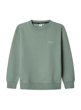 Moletom Pepe Jeans Luke verde para menino