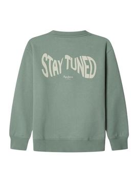 Moletom Pepe Jeans Luke verde para menino
