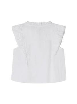 Blusa Pepe Jeans Monica branca para menina