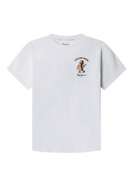 Camiseta Pepe Jeans Finley branca para menino