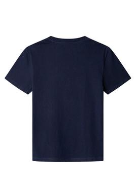 Camiseta Pepe Jeans Alex azul marinho para criança.