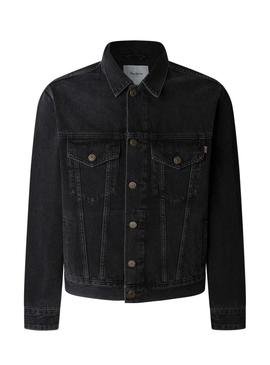 Jaqueta jeans Pepe Jeans regular preta para homem