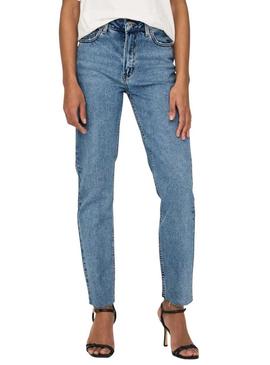 Calça jeans Only Emily straight para mulher.