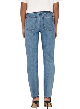 Calça jeans Only Emily straight para mulher.