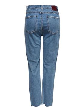 Calça jeans Only Emily straight para mulher.