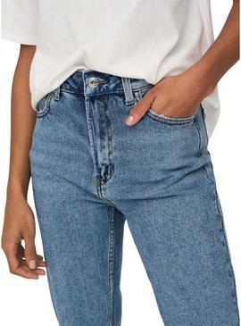 Calça jeans Only Emily straight para mulher.