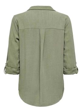 Camisa Only Yasmin verde para mulher.