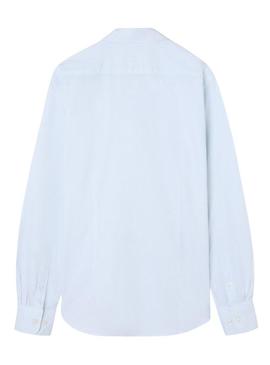 Camisa Silbon Oxford listrada verde para homem.