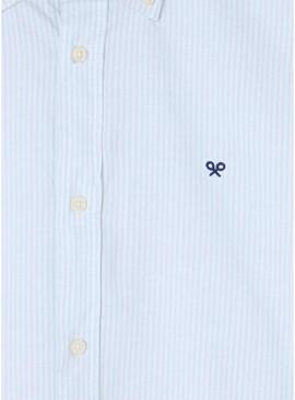 Camisa Silbon Oxford listrada verde para homem.