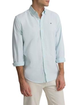 Camisa esporte oxford lisa verde claro