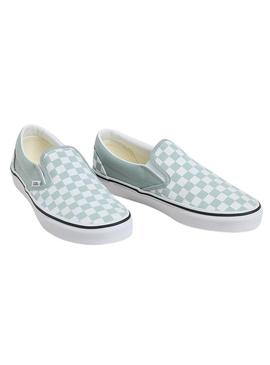 Sapatilhas Vans Classic Slip-On turquesa para mulher.