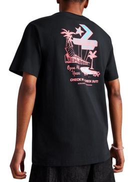 Camiseta Converse Motel preta para homem.