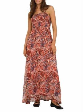 Vestido Only Elena coral para mulher.