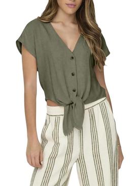 Blusa Only Siesta verde para mulher.