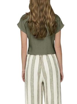 Blusa Only Siesta verde para mulher.