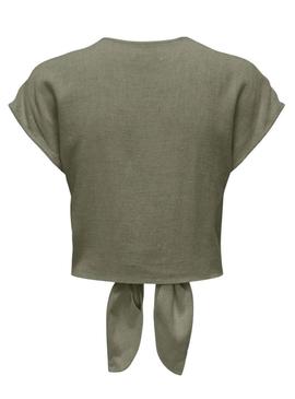 Blusa Only Siesta verde para mulher.
