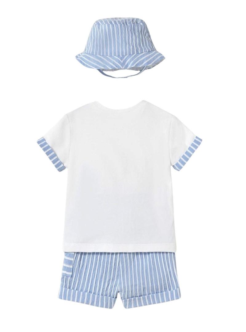 Conjunto Maio Azul para bebê.