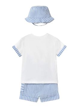 Conjunto Maio Azul para bebê.