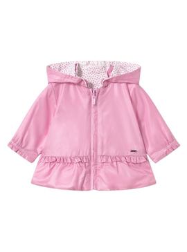 Corta-vento Name It reversível rosa para menina