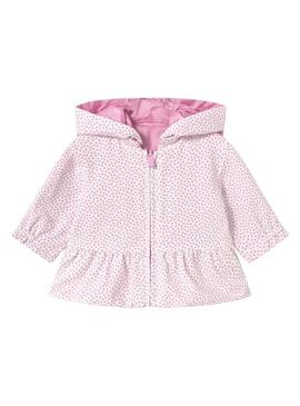 Corta-vento Name It reversível rosa para menina