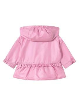 Corta-vento Name It reversível rosa para menina