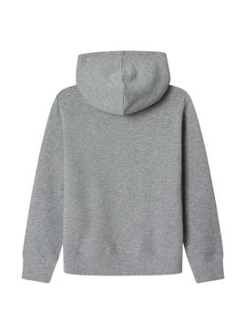 Moletom Pepe Jeans Art Hoodie cinza para menino.