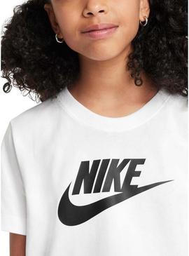 Camiseta Nike Sportswear branca para menina