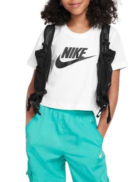 Camiseta Nike Sportswear branca para menina