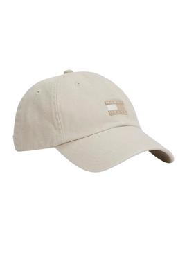 Boné Tommy Jeans The Heritage bege para mulheres