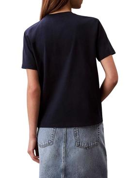 Camiseta Calvin Klein Jeans Hero azul para mulher.
