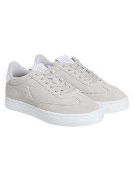 Sapatos Calvin Klein Jeans Classic Cupsole bege para mulher.