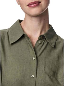 Camisa Pieces Pia verde para mulher.