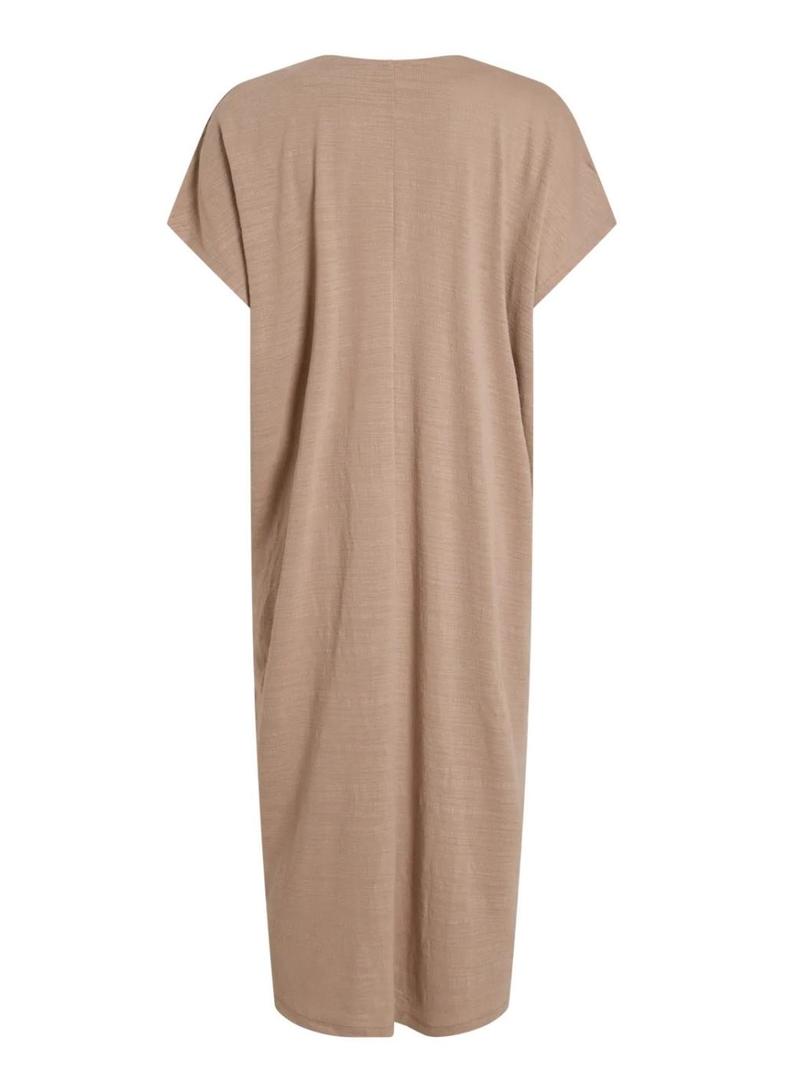 Vestido Vila Vibrielle camelo para mulher