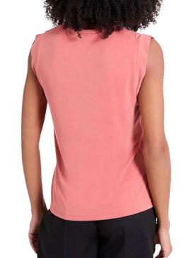 Camiseta Naf Naf Tomette coral para mulher.
