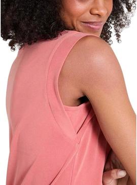 Camiseta Naf Naf Tomette coral para mulher.