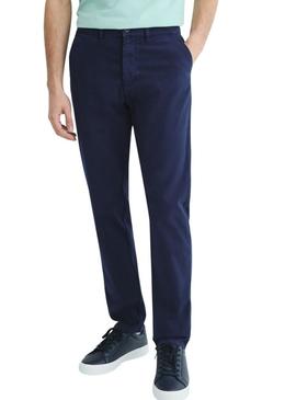 Calça chinesa O Polvo azul marinho para homem