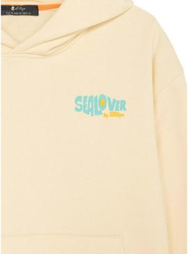 Moletom O Polvo Sealovers Surfing amarelo para homem