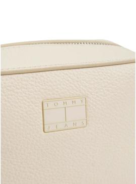 Bolsa Tommy Jeans Must Camera bege para mulher