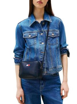 Bolsa Tommy Jeans Must Camera azul para mulher.