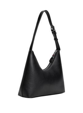 Bolsa Tommy Jeans Must Shoulder preta para mulher