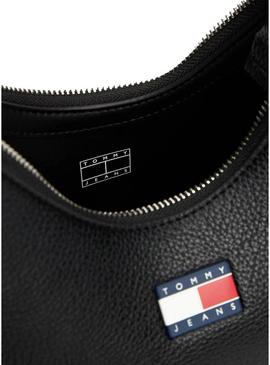 Bolsa Tommy Jeans Must Shoulder preta para mulher
