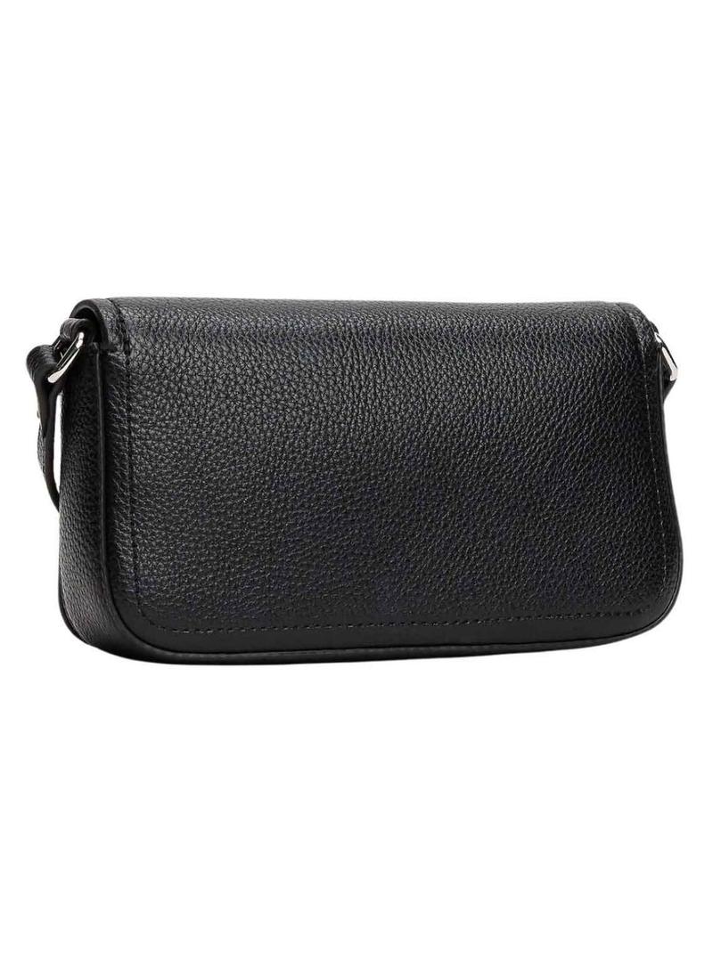 Bolsa Tommy jeans Must Flap preta para mulher.