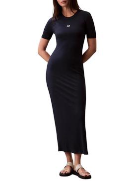 Vestido Calvin Klein Jeans Midi preto para mulher