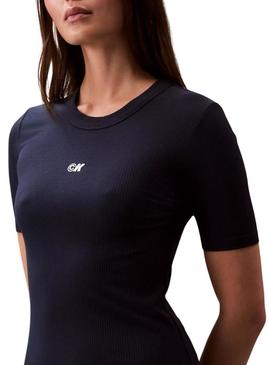 Vestido Calvin Klein Jeans Midi preto para mulher